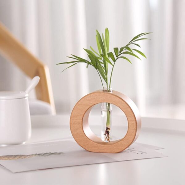 Vase Hydroponique en bois rond
