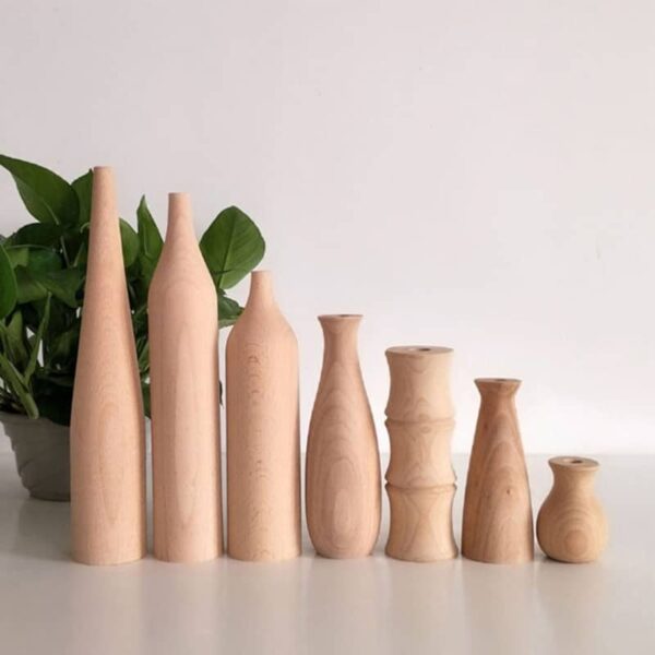 Vase en bois à fleurs sèches - n°6 – Image 2