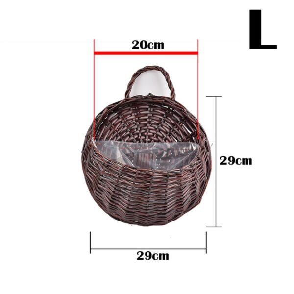Cache pot suspendue en osier – Image 2