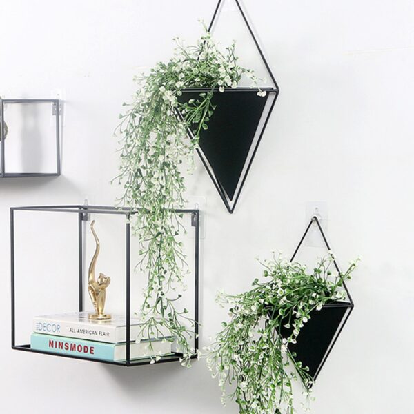 Vase à fleurs géométrique suspendu – Image 2